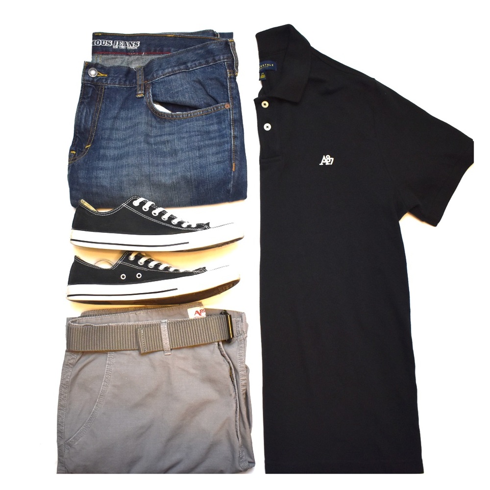 BUY 1 GET 2 FREE Black Pique Polo